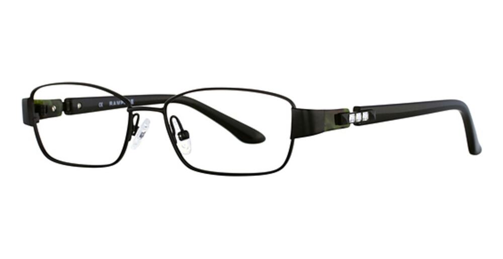 NEW Deadstock Rampage 182 rectangular black rhinestone y2k eyeglasses
